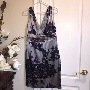 Elegant silver and purple dress size 12